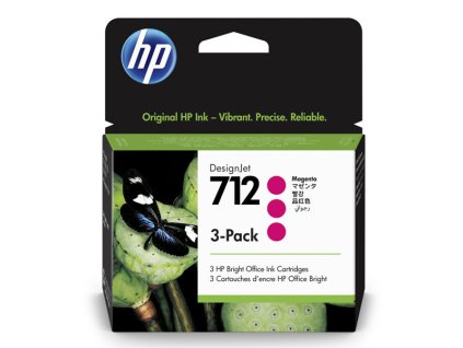 HP originál ink 3ED78A, HP 712, magenta, 29ml, 3-pack