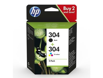 HP originál ink sada 3JB05AE, HP 304, CMYK, 100CMY-120Kstr.