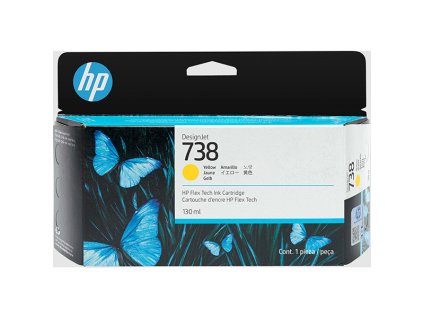 HP originál ink 498N7A, HP 738, žltá, 130ml