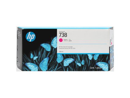 HP originál ink 676M7A, HP 738, magenta, 300ml