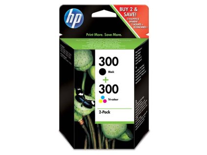 HP originál ink CN637EE, HP 300, black/color, blister, 2 x 200str., 2x4ml