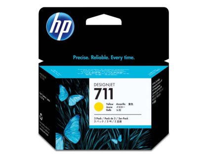 HP originál ink CZ136A, HP 711, yellow, 3x29ml, 3ks
