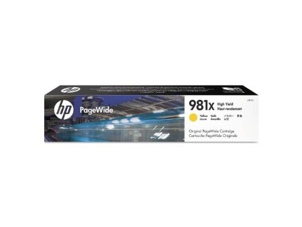 HP originál ink L0R11A, HP 981X, yellow, 10000str., 114.5ml, high capacity