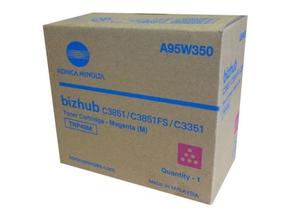 Konica Minolta originál toner A95W350, TNP-49M, magenta, 12000str.