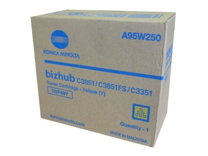 Konica Minolta originál toner A95W250, TNP-49Y, yellow, 12000str.