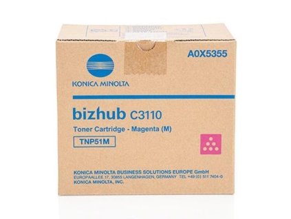 Konica Minolta originál toner A0X5355, TNP-51M, magenta, 5000str.