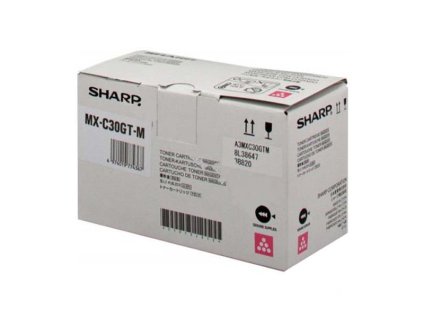 Sharp originál toner MX-C30GTM, magenta, 6000str.