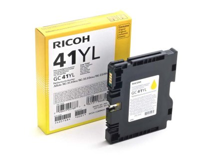 Ricoh originál gélová náplň 405768, GC41Y, yellow, 600str.