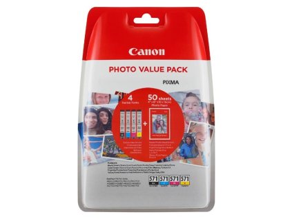 Canon originál ink CLI-571 XL CMYK, 0332C005, CMYK, + 50x PP-201