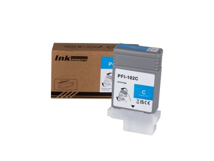 Renovovaná atramentová náplň 0896B001, PFI102C, 130ml pre tlačiarne Canon (ORINK BULK)