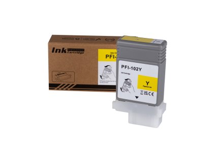 Renovovaná atramentová náplň 0898B001, PFI102Y, 130ml pre tlačiarne Canon (ORINK BULK)
