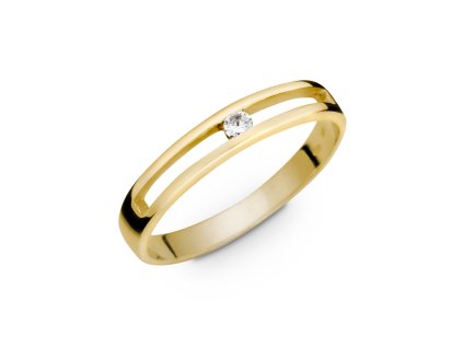 Prsten ze žlutého zlata s přírodním diamantem 280.90