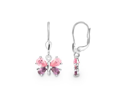 Motýlci B vis klapka pink ametyst
