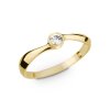 Zásnubní prsten ze žlutého zlata se zirkonem 508.90