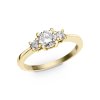 Zásnubní prsten ze žlutého zlata se zirkony 275