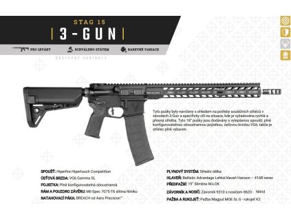 Samonabíjecí puška Stag Arms STAG 15 3-Gun / .223 Rem / 16" – BLK