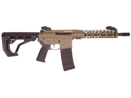 Puška elektrická EPeSní AR15 FREYA M-LOK 10" AEG MAJOR / 6mm BB, 10" – FDE