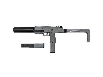 Plynový samopal VORSK VMP-1X GBB s tlumičem / Green Gas – GRY