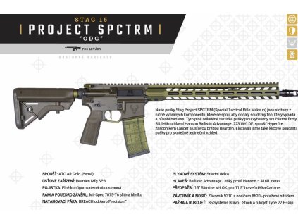Puška samonabíjecí Stag Arms STAG 15 Project SPCTRM LH / .223 Rem / 5,56×45 mm / 16" – ODG