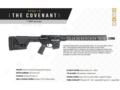 Puška samonabíjecí Stag Arms STAG 15 Covenant / 6 mm ARC / 20" – BLK