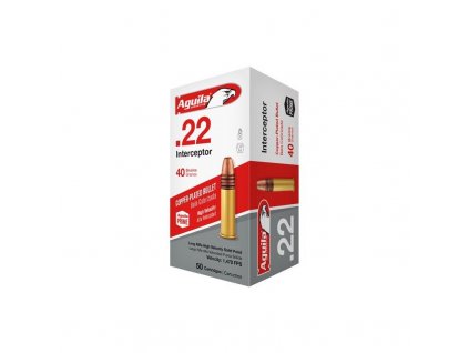 4027 naboj kulovy aguila interceptor 22lr 40gr 2 6g pomedenna hv sp