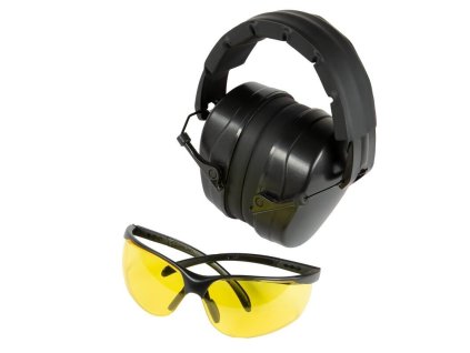 41870 sada streleckych bryli a sluchatek champion targets amber bryle pasivni sluchatka blk