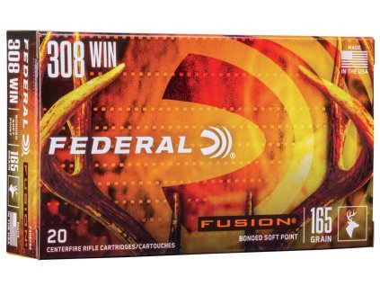 4351 naboj kulovy federal fusion 308 winchester 165gr bonded soft point