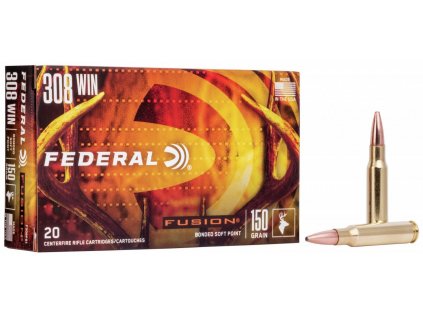 4354 naboj kulovy federal fusion 308 winchester 150gr bonded soft point