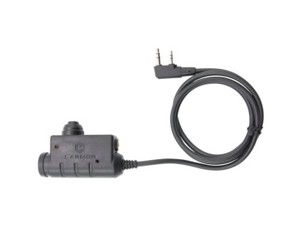 EARMOR M51 PTT spínač – Kenwood / Baofeng 2-pin – BLK