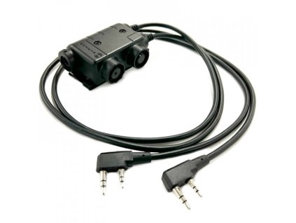EARMOR M56 DUALCOMM PTT spínač / Kenwood – Baofeng 2-pin – BLK