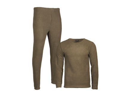 Spodní prádlo THERMOFLEECE bez límečku - zelené/khaki (Velikost M)
