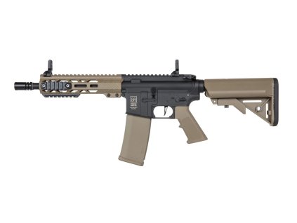 Puška Specna Arms M4 CQB M-LOK FLEX™ HAL ETU™ / 110 m/s – FDE/BLK