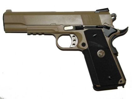 WE GBB plynová pistole M.E.U. SOC - Písková