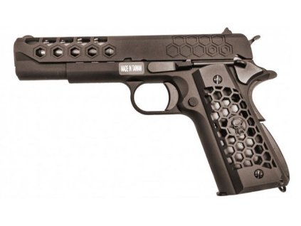 WE GBB plynová pistole M1911 HEX CUT Gen2 - Černá