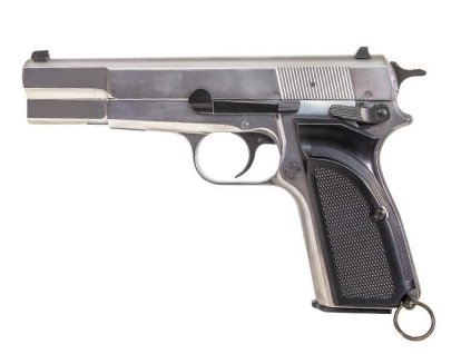 WE GBB plynová pistole Browning Hi-Power MK3 - Stříbrná