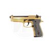 WE GBB plynová pistole M92 Eagle Full-Auto (MO17) - Zlatá