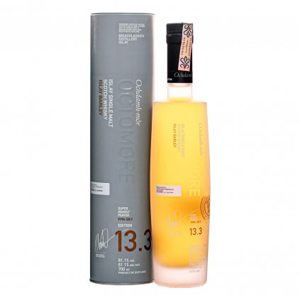 Octomore islay barley single malt scoth whisky 13.3 red bear alkohol škótska whisky v tube