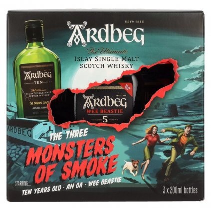 Ardbeg the three monsters of smoke darčekové balenie škótska whisky redbear alkohol online distribúcia bratislava veľkoobchod