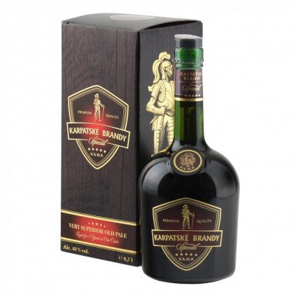 Karpatské Brandy Špeciál 40% 0,7L v kartóne alkohol darček Bratislava Red Bear online darčekové balenie