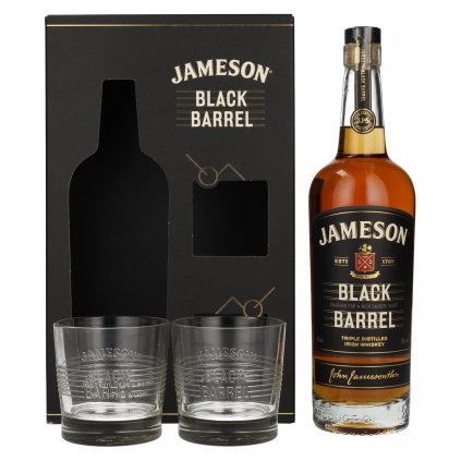 Jameson Black barrel 40% 0,7L GB + 2 poháre whisky darčekové balenie alkohol Bratislava Red Bear online