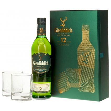 Glenfiddich 12y 40% 0,7L s 2 pohárm darčkové balenie Bratislava Red Bear alkohol whisky