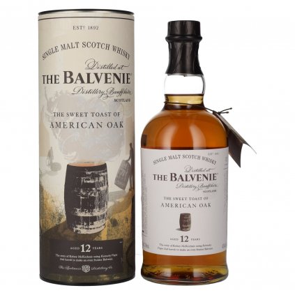The Balvenie 12y The Sweet Toast of AMERICAN OAK red bear alkohol whisky