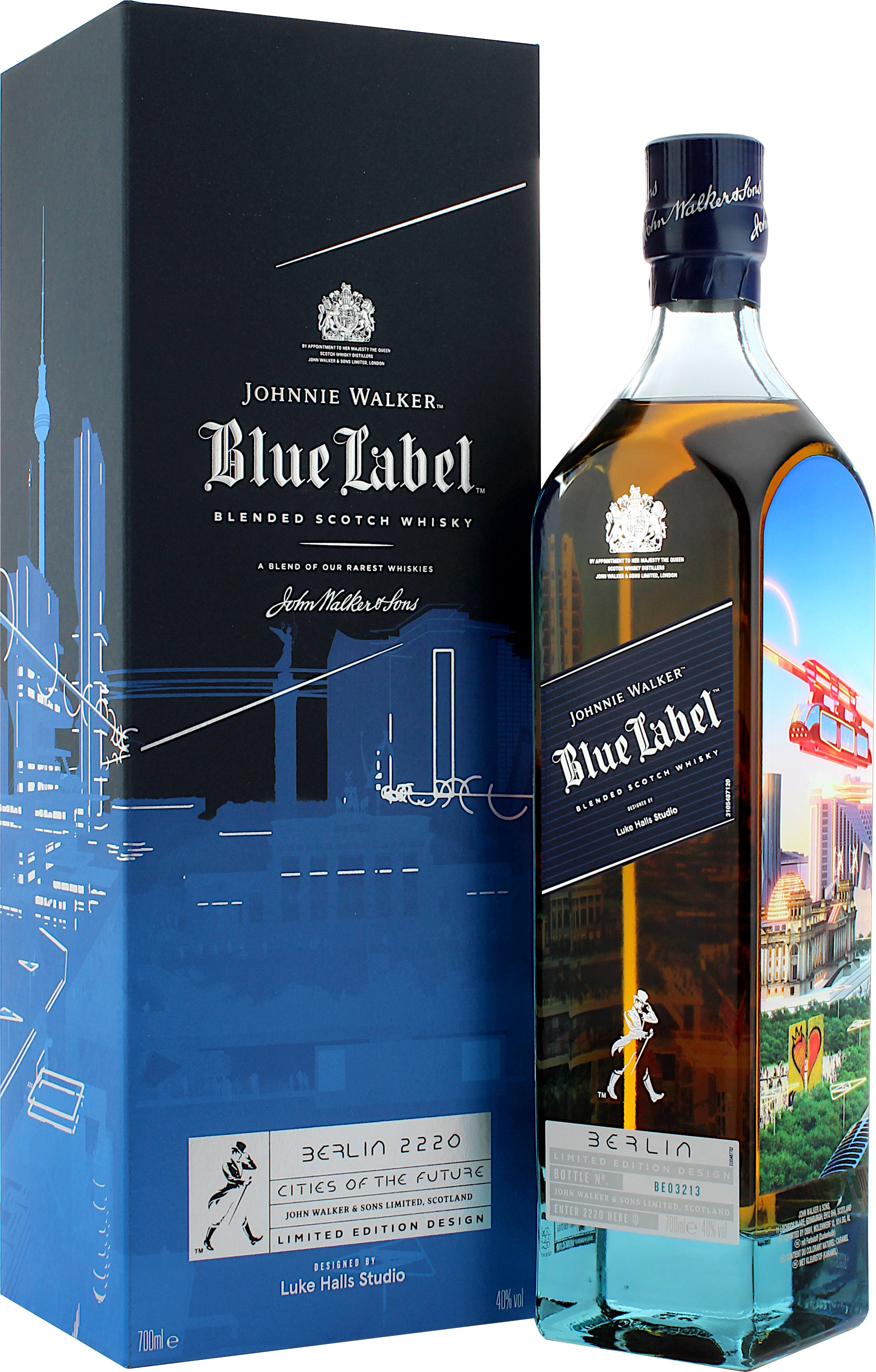 Johnnie Walker Blue Label City edition Berlin 40% 0,7L v kazete