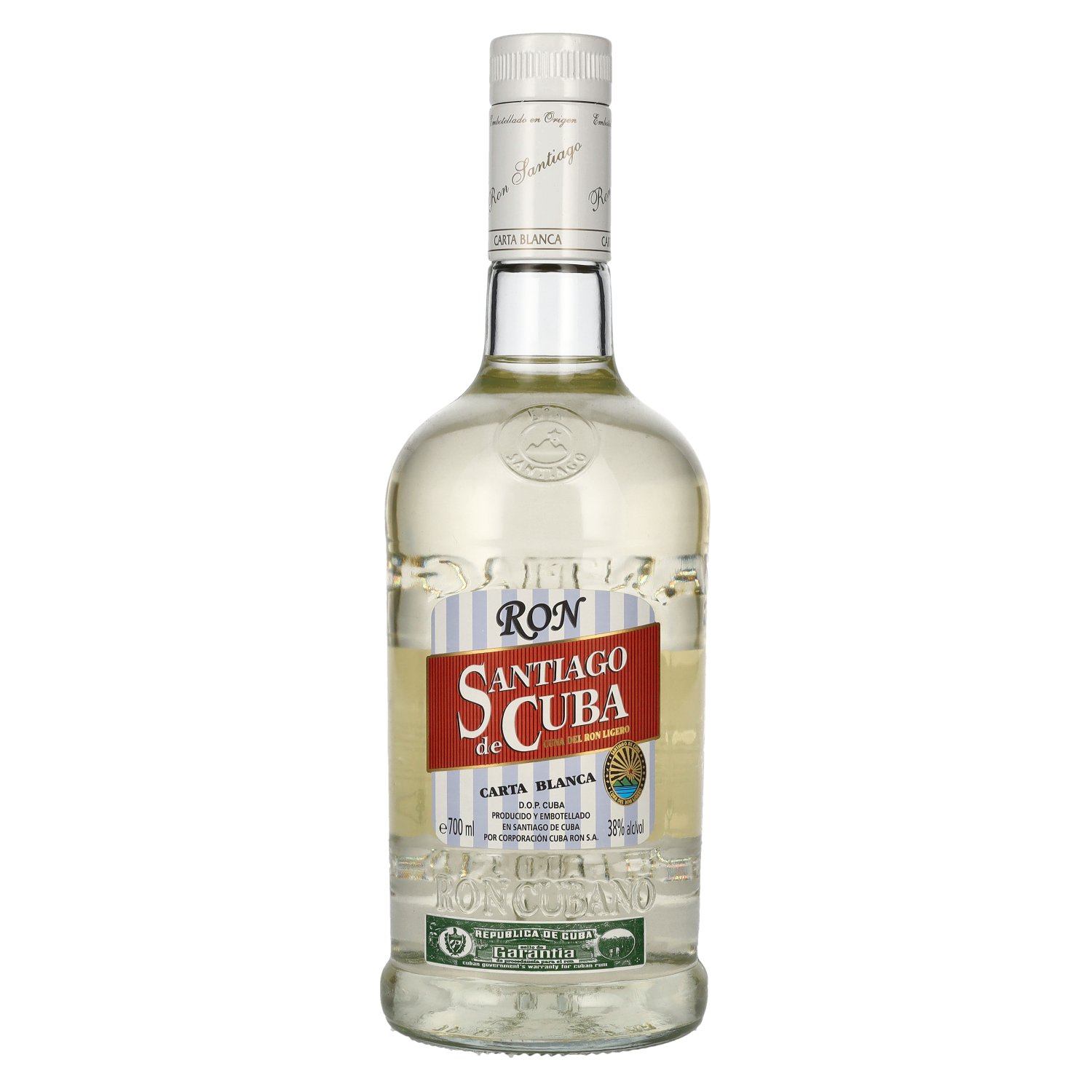 E-shop Santiago De Cuba Carta Blanca 38% 0,7 l (čistá fľaša)