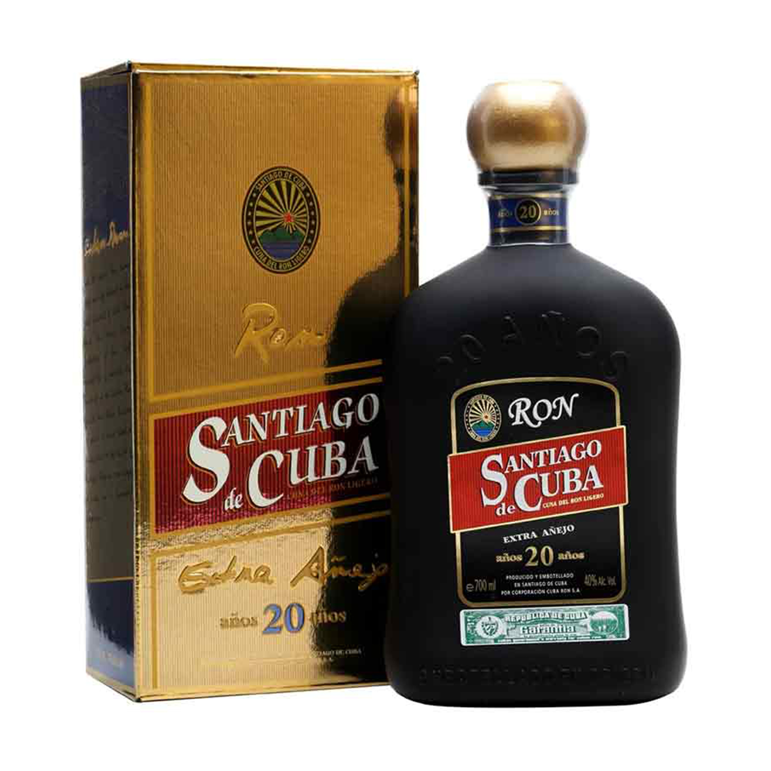 Santiago de Cuba Extra Anejo 20y 40% 0,7L v kartóne