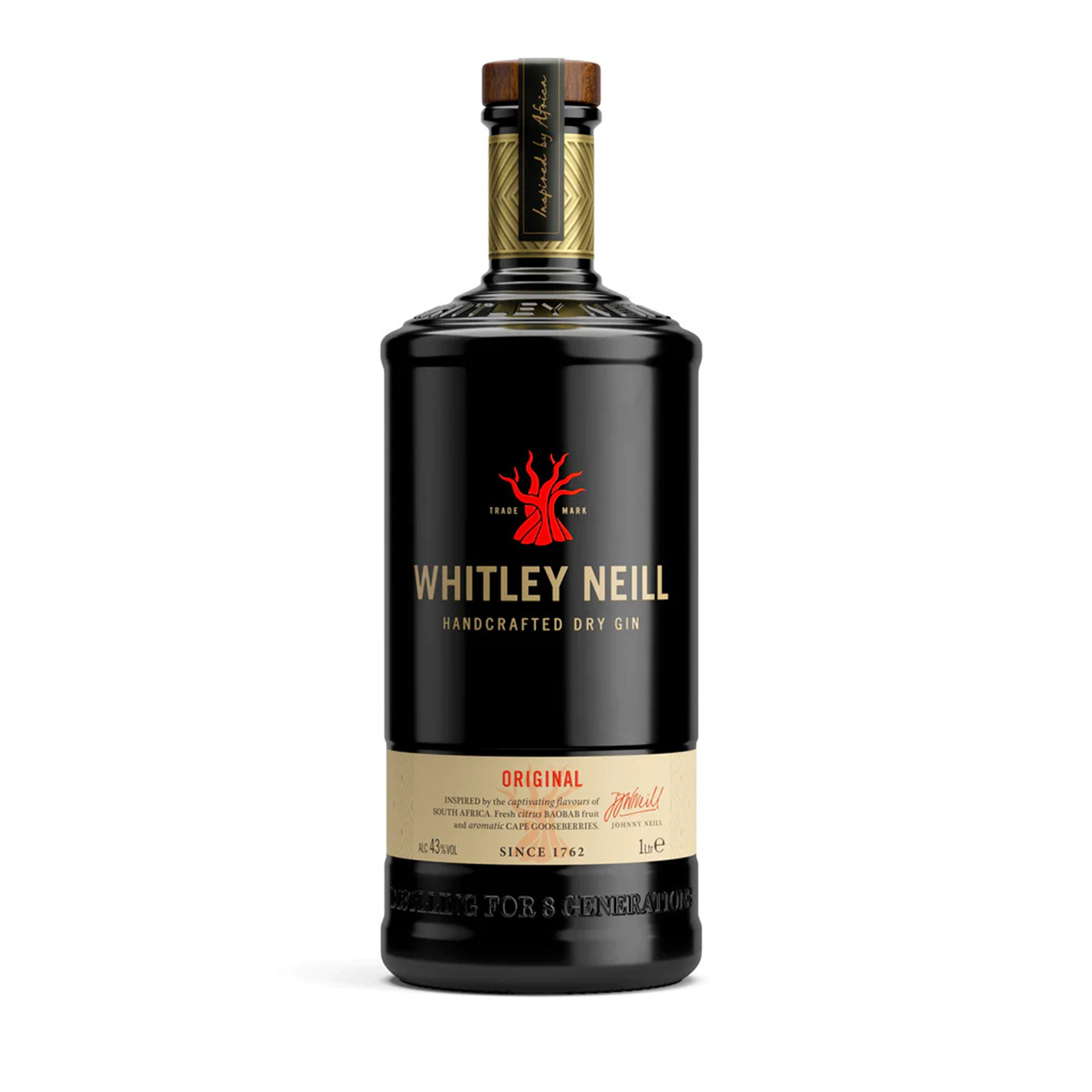 Whitley Neill Handcrafted Dry Gin 43% 1L