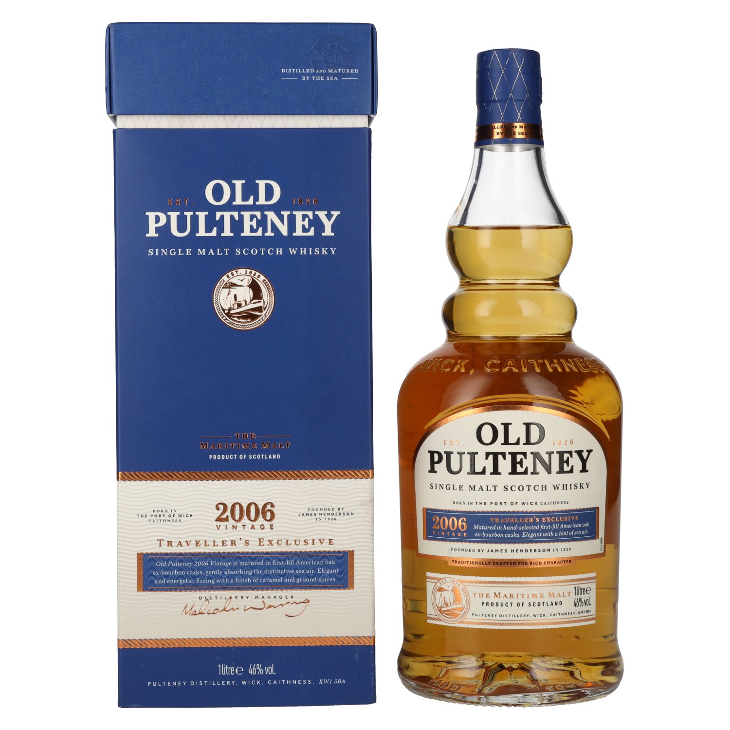 Old Pulteney Traveller´s Exclusive Vintage 2006 46% 1L v kartóne