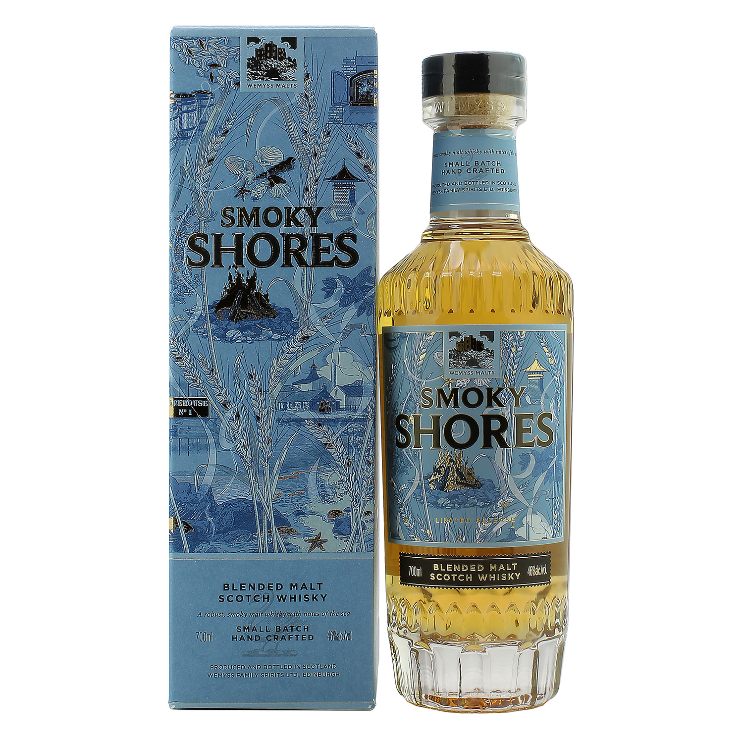 E-shop Wemyss Malts Smoky Shores Blended Limited Release 46% 0,7L v kartóne