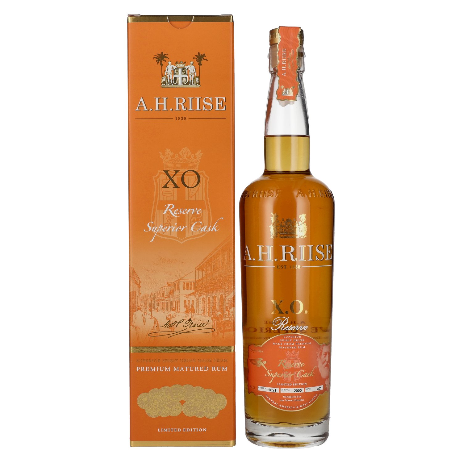 A.H. Riise X.O. Reserve Superior Cask Spirit Drink 40% 0,7L v kartóne