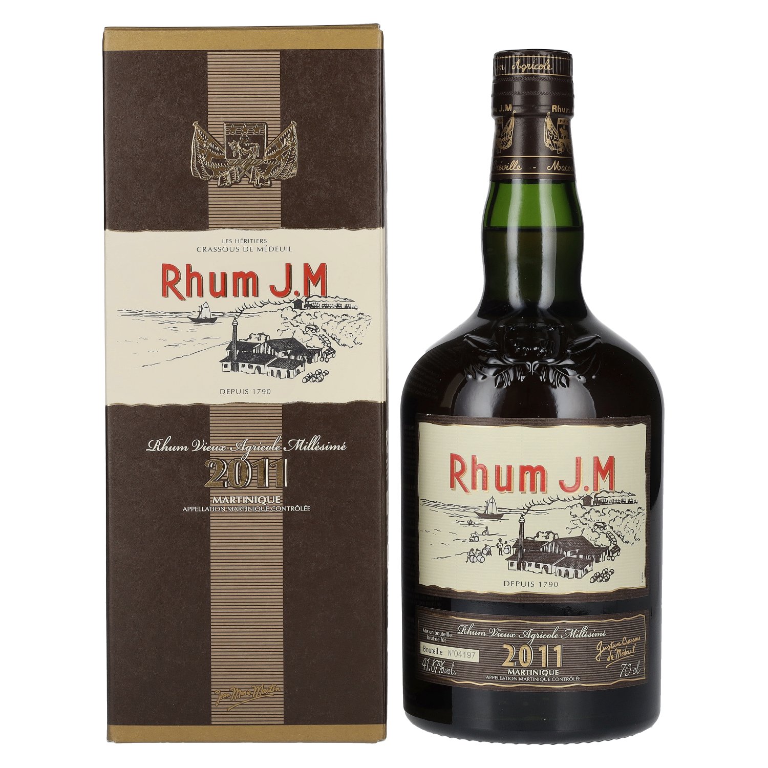 Rhum J.M Vieux Agricole 2011 41,9% 0,7L v kartóne